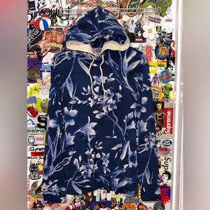 NWOT Polo Ralph Lauren Blue Floral Camo Hawaiian Hoodie Medium M New DS